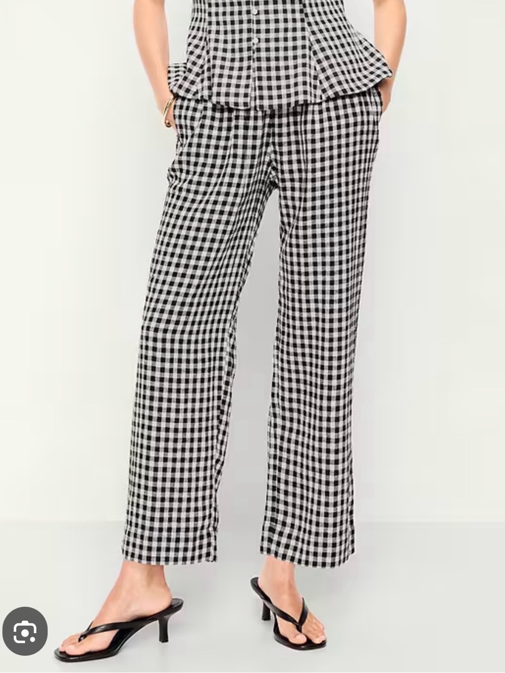 Old Navy High Waisted Straight Leg Linen Pants